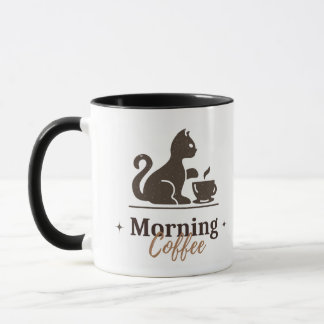 Uma caneca de café com um design