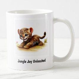Uma Caneca de Café com um Ocelot Pintado em 3D Fof