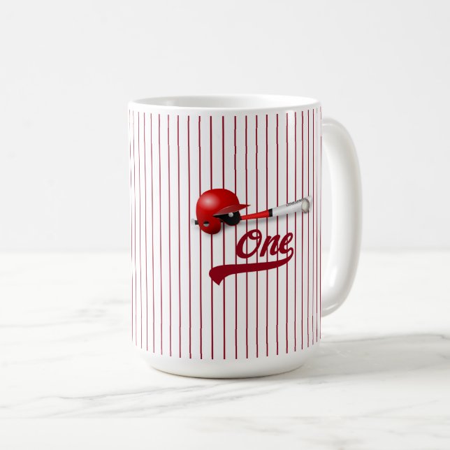 Uma caneca de café com ventilador de beisebol (Frente Esquerda)