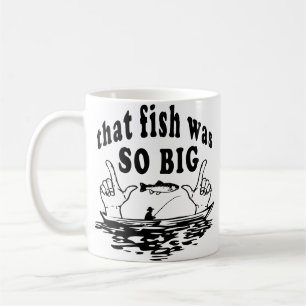 Uma caneca de café engraçada da Big Fish Story