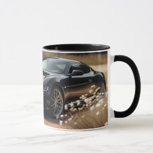 Uma caneca de café para café de luxo no campo de f