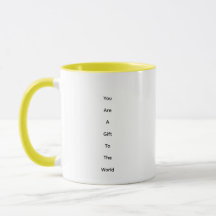 Uma caneca de cor Canário de duas tonalidades