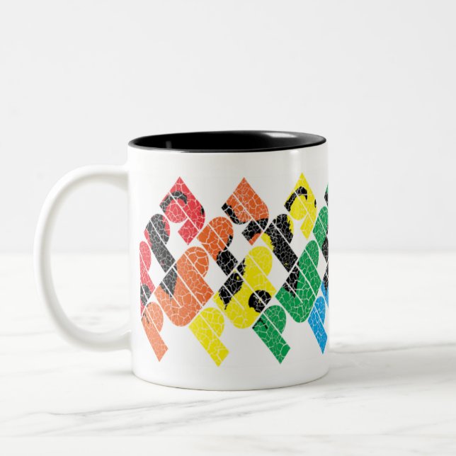 Uma caneca do filhote de cachorro do estilo dos (Esquerda)