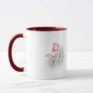Uma caneca estilosa em cores femininas. «Presente