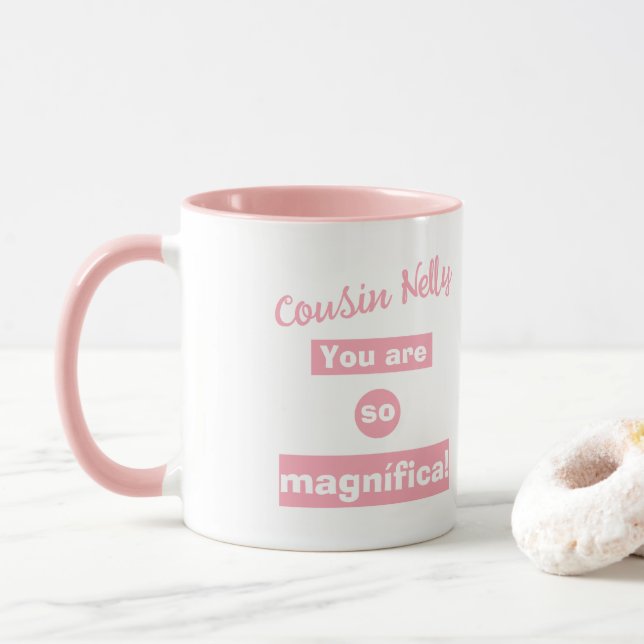 Uma caneca para primo em língua portuguesa (Com Donut)