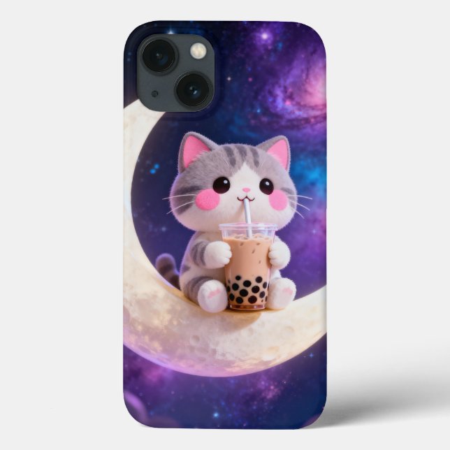 Uma capa de um gato fofo estilo chibi com bochecha (Verso)