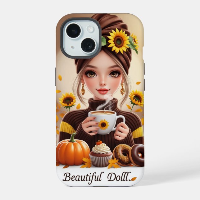 Uma Capinha de Telefone com ilustração estilo bone (Verso)