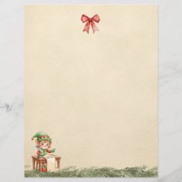 Uma Carta do Elfo de Natal (Folha Simples)