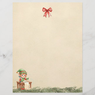 Uma Carta do Elfo de Natal (Folha Simples)