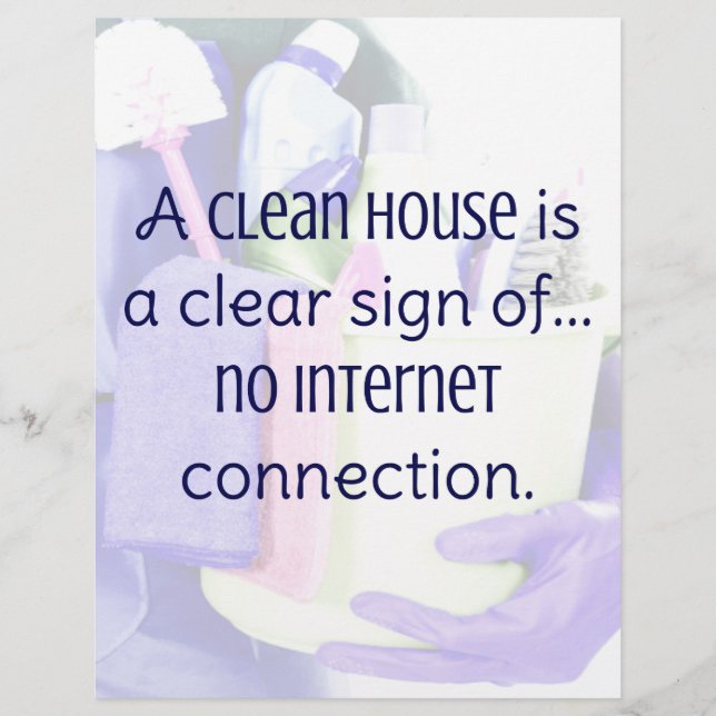 Uma casa limpa é um claro sinal de… sem internet (Frente)