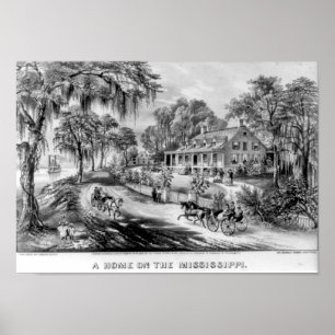 Uma Casa Na Impressão Do Mississippi