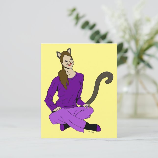 uma catgirl (Em pé/Frente)