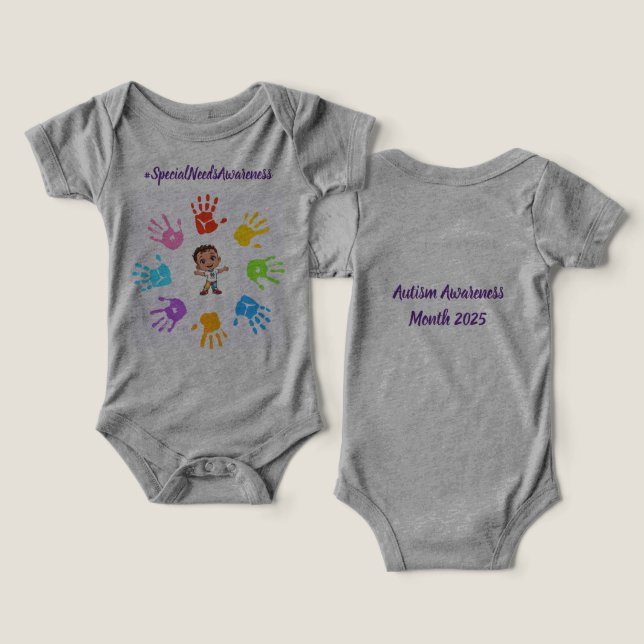 Uma celebração alegre da consciência do autismo" (Design Frente e Verso)