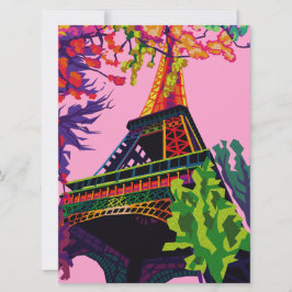 Uma Celebração Colorida da Torre Eiffel