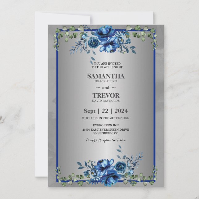 Uma Celebração de Prata do Convite ao Amor (Frente)