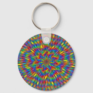 Uma Chaveiro de Tinta Floral
