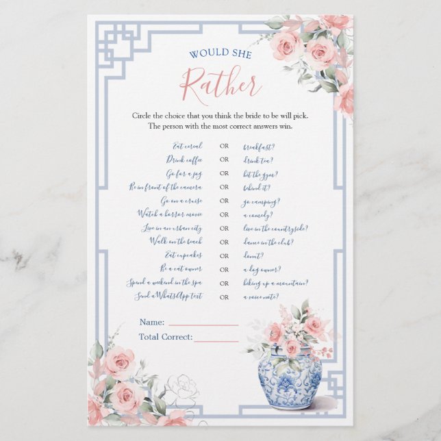 Uma Chinoiserie De Jar Rosa E Rosa, Ela Teria Pref (Frente)