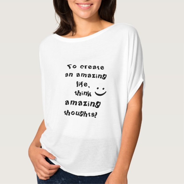 Uma citação inspiradora positiva, camiseta feminin (Frente)