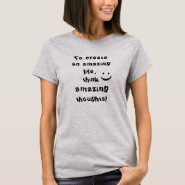 Uma citação inspiradora positiva, camiseta feminin