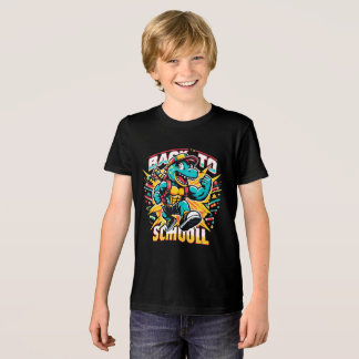 Uma divertida e enérgica camiseta de volta à escol