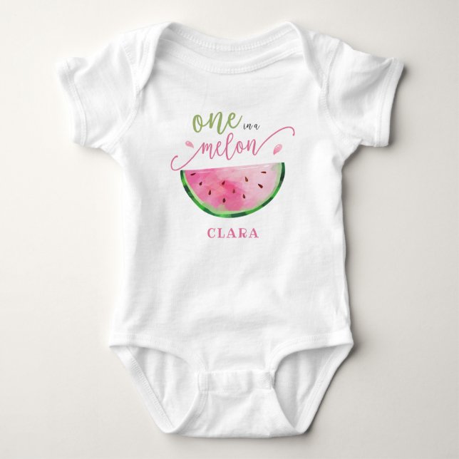 Uma em uma camiseta Melon First Birthday (Frente)