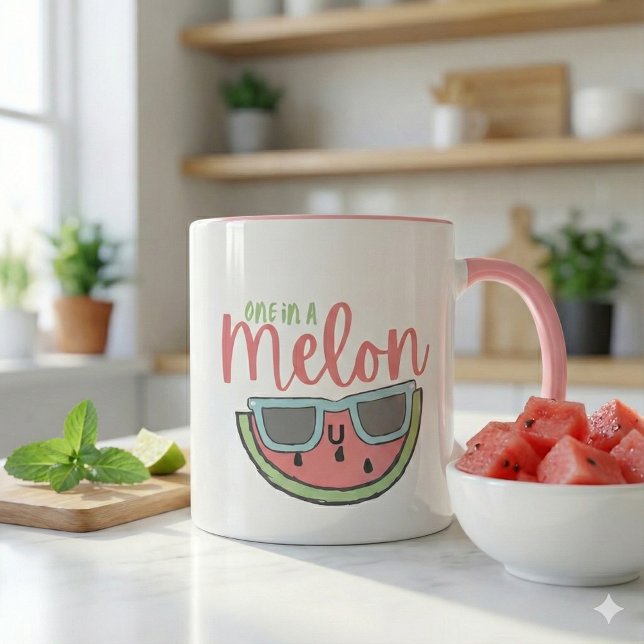 Uma Em Uma Caneca De Melão (Empower someone special with this cute, "One in a Melon" mug! )