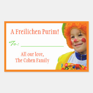 Uma etiqueta de Freilichen Purim