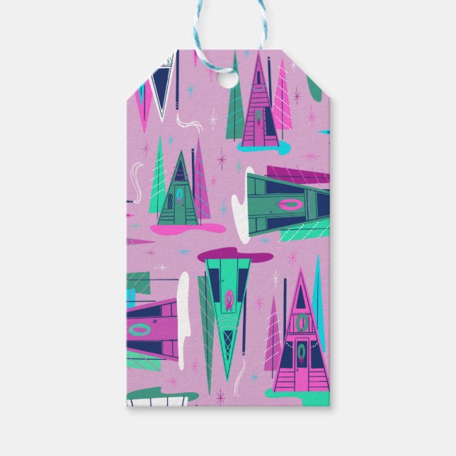 Uma etiqueta de presente de feriado de quadro (Frente)