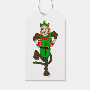 Uma etiqueta de presente para a garota de Natal