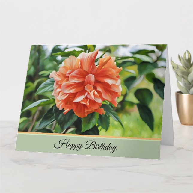 Uma Flor Bonito - Cartão de Aniversário (Planta pequena)