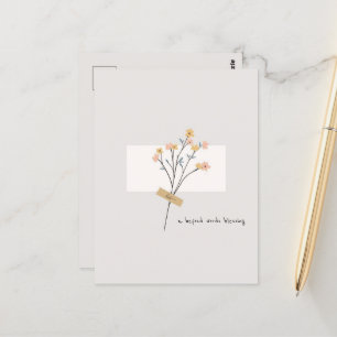 Uma flor de bênção além das palavras cartão postal