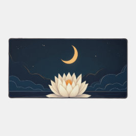 uma flor de lótus solteiro flutuando num lago escu