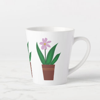 Uma Flor Roxa Numa Caneca De Pote