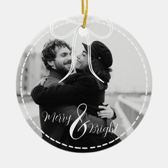 Uma Foto Personalizada do Enfeites de natal Modern (Frente)