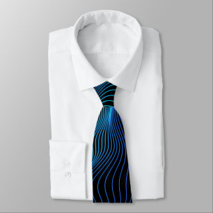 Uma gravata elegante apresenta azul dinâmico e ver