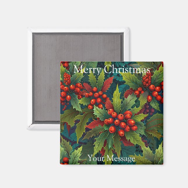 Uma Imã de geladeira de Natal encantadora (Front/Back)