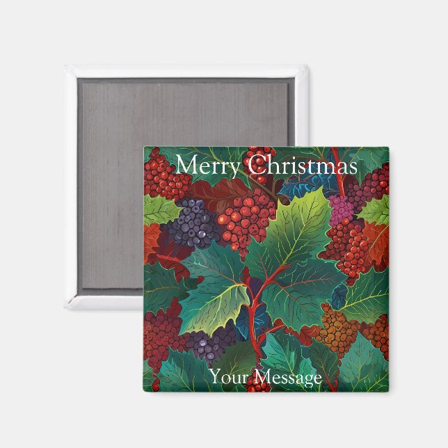 Uma Imã de geladeira de Natal encantadora (Front/Back)