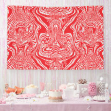 uma imagem vermelha e branca de um padrão num fund