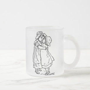 Uma irmã é uma caneca do vidro de fosco do amigo