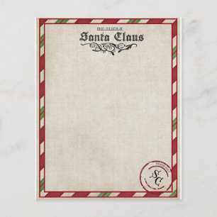 Uma letra do papai noel estacionário