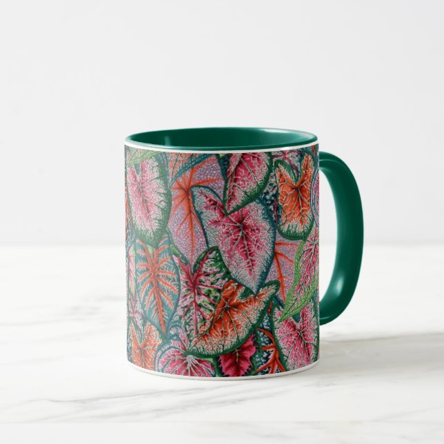 Uma linda caneca de Tecido Philip Jacobs Caladium (Frente Esquerda)