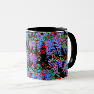 Uma linda caneca de Wisteria do Tecido Philip Jaco
