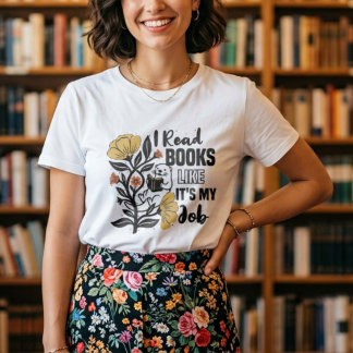 Uma lontra adorável lendo um livro, floral