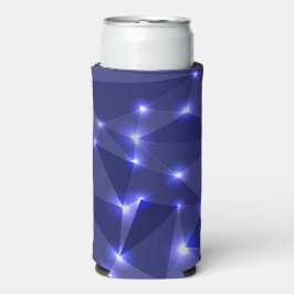 Uma luminária geométrica roxa com branco brilhante
