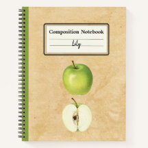 Uma maçã verde e uma composição semipersonalizada