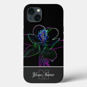 Uma macro de neon-Pop-Art florescente com Monogram