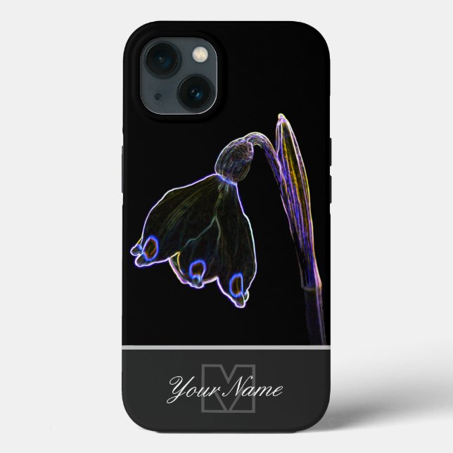 Uma macro de neon-Pop-Art florescente com Monogram (Verso)