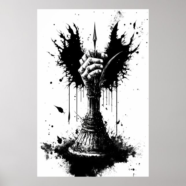 Uma Mão Rotação Possui Um Poster Legendário De Esp (Frente)