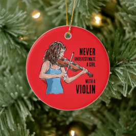 Uma Menina com um Enfeite de Violino
