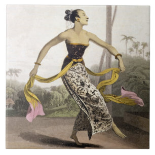 Uma menina de Ronggeng ou de dança, chapeia 21 do